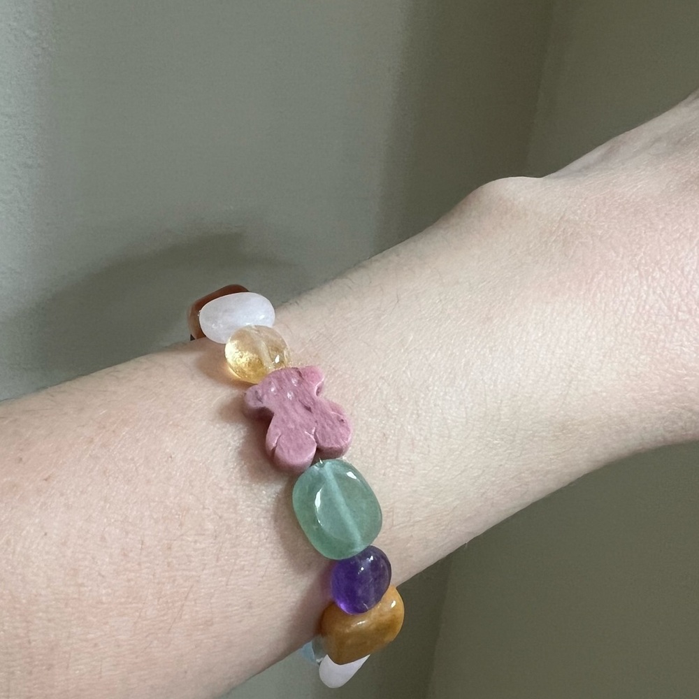 Silver Tous Color Bracelet with Rhodonite - Picture 2 of 8